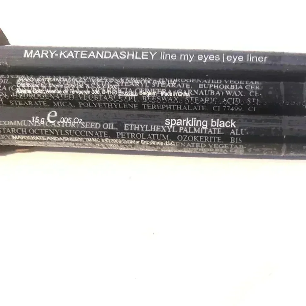 Mary Kate & Ashley Lot of 3 Line My Eyes Eye Liner, Sparkling Black‎ NIB